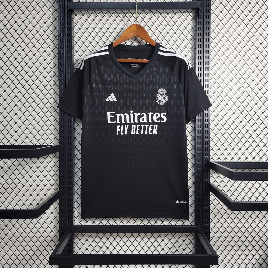 Real Madrid 23-24 Black Goalkeeper Jersey - Fans Version - SOCCERDEALSHOP