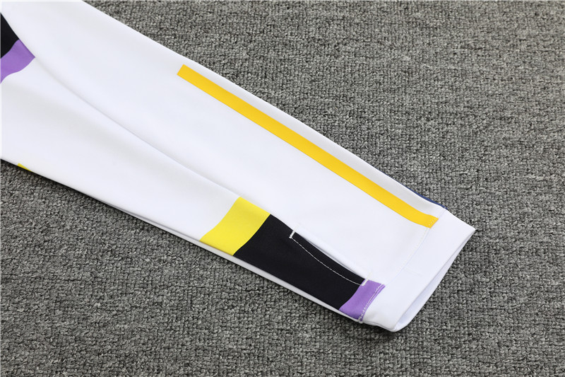 Real Madrid 23-24 Kids Long Sleeve Training Set White and Black - SOCCERDEALSHOP