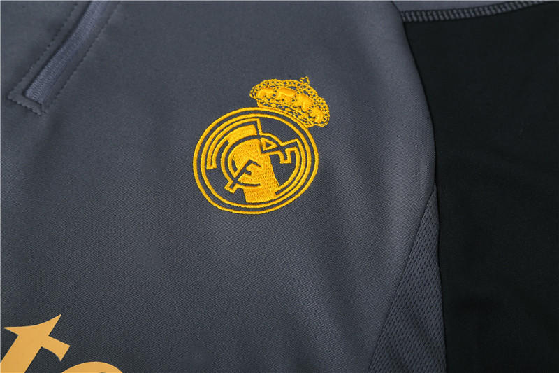 Real Madrid 23-24 Long Sleeve Training Set -Dark Grey - SOCCERDEALSHOP