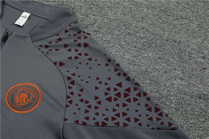 Manchester City 23-24 Long Sleeve Training Set -Dark Grey - SOCCERDEALSHOP