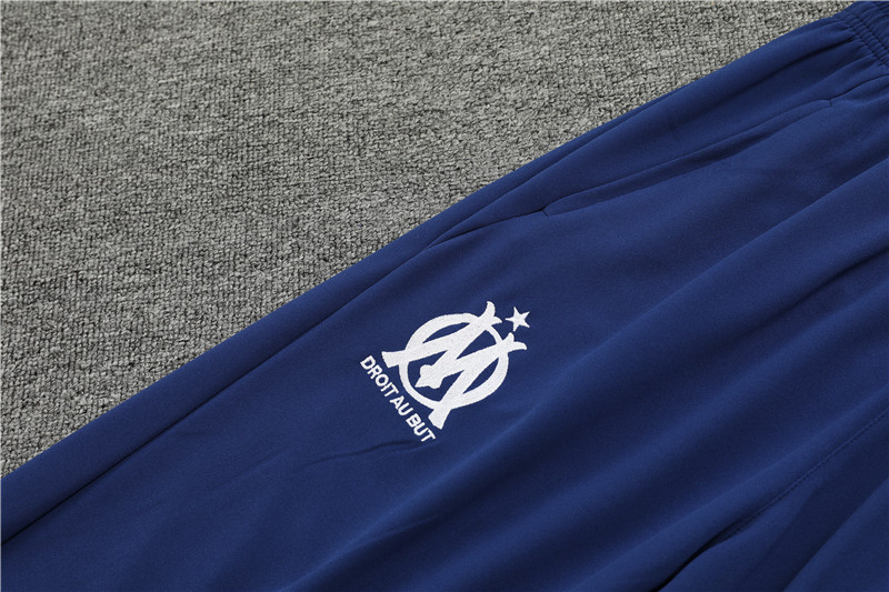 Marseille 23-24 Long Sleeve Training Set -Blue and White - SOCCERDEALSHOP