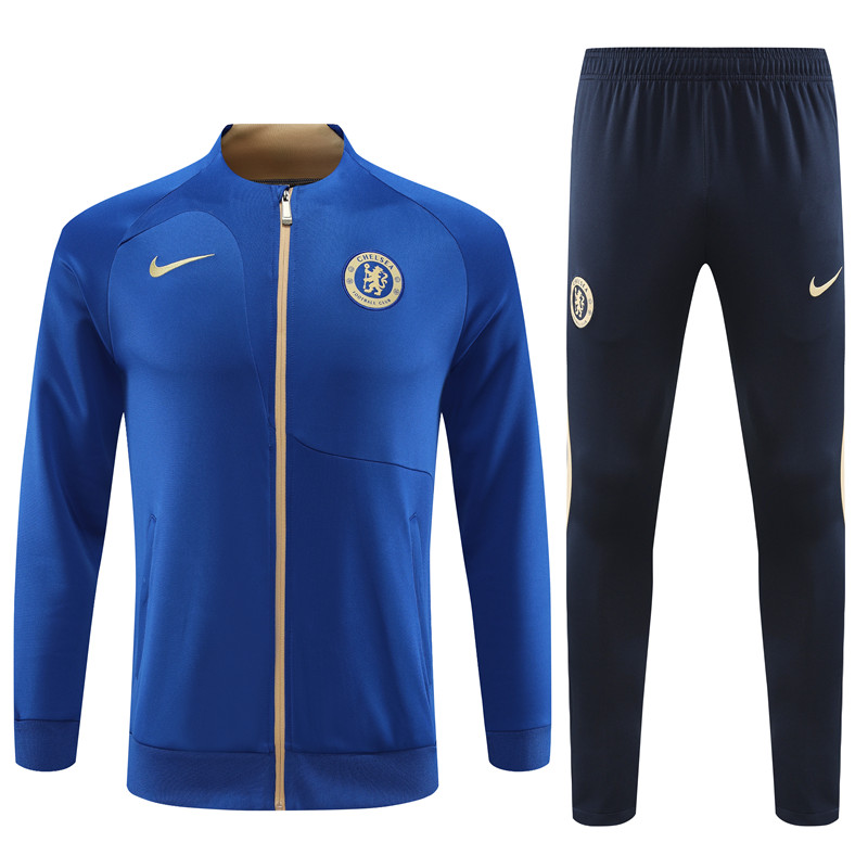 Che 23-24 Jacket Training Tracksuit - Blue - SOCCERDEALSHOP