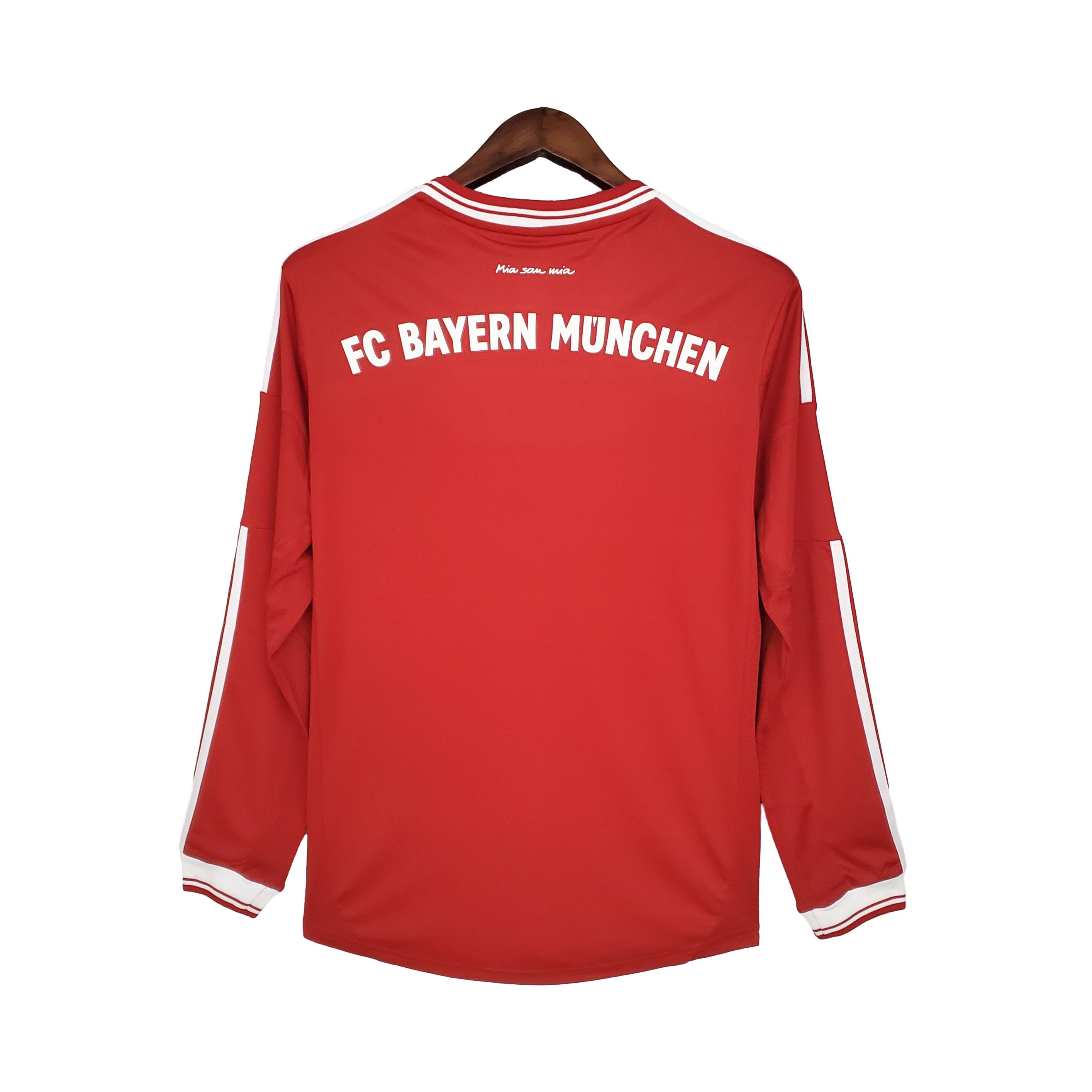 Retro Bayern Munich 13-14 Champions League Final Home Stadium Long Sleeve Jersey - SOCCERDEALSHOP