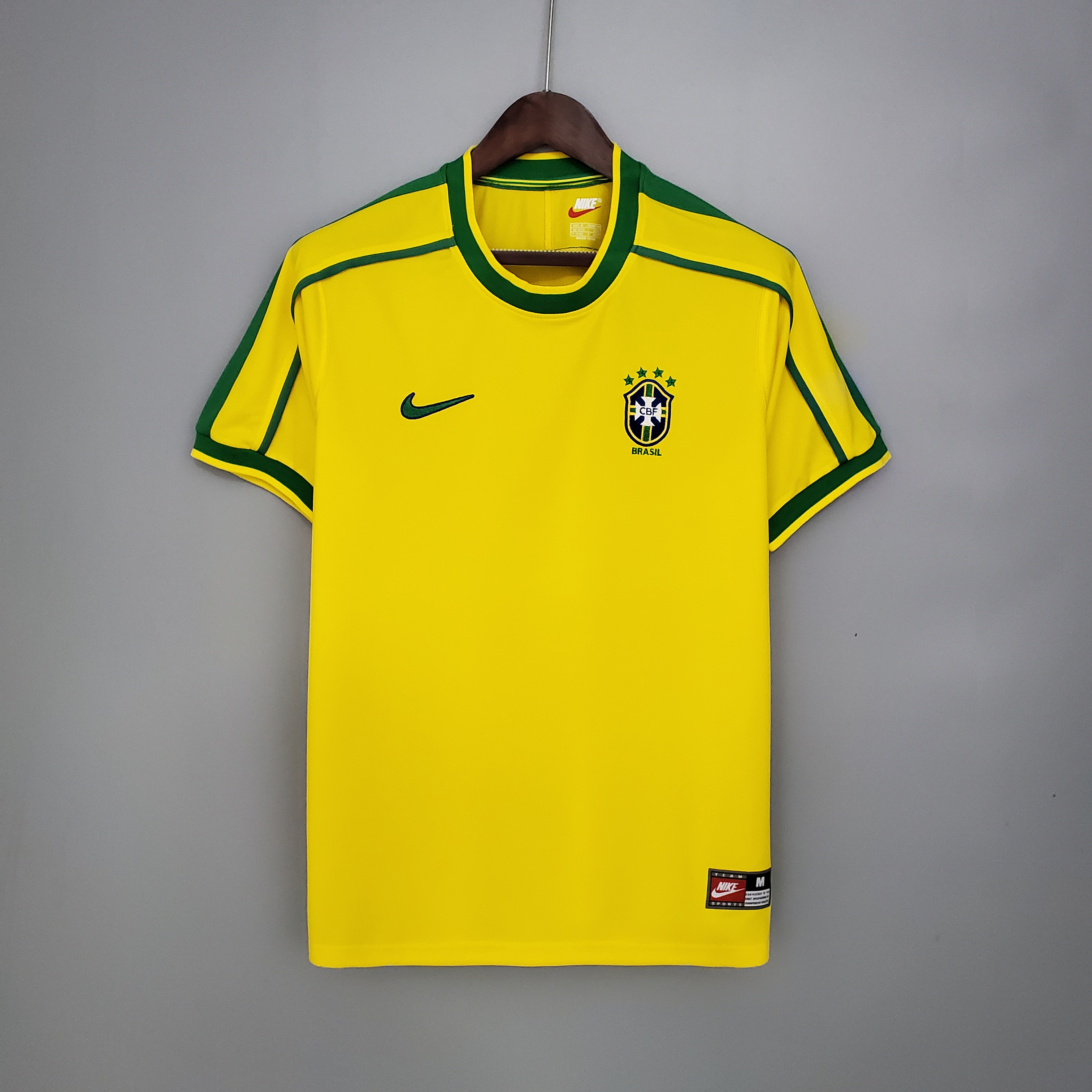 Retro Brazil 1998 Home Stadium Jersey - SOCCERDEALSHOP