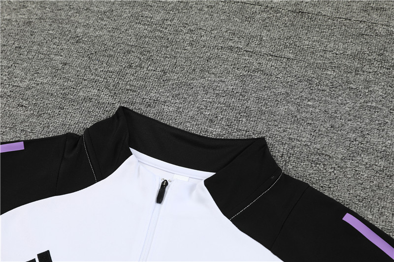 Germany 2024 Long Sleeve Training Set - White With Black - SOCCERDEALSHOP