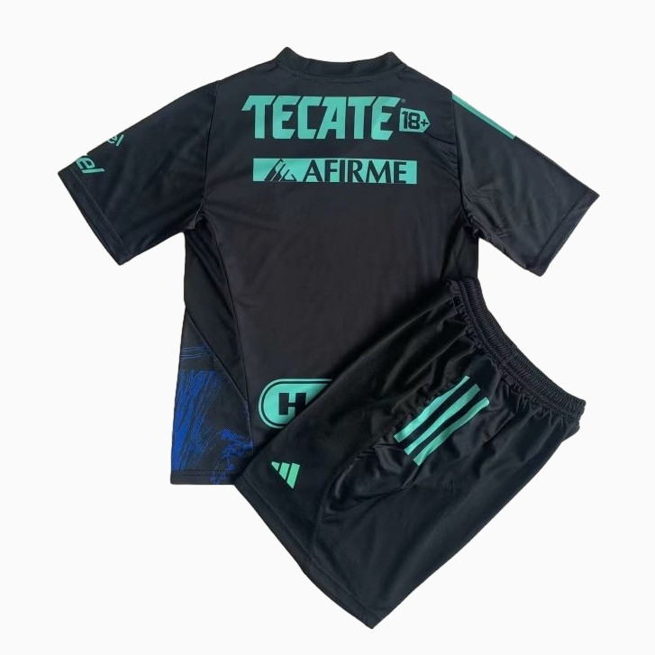Tigres UANL 23-24 Special Edition Kids Kit Black & Green - SOCCERDEALSHOP