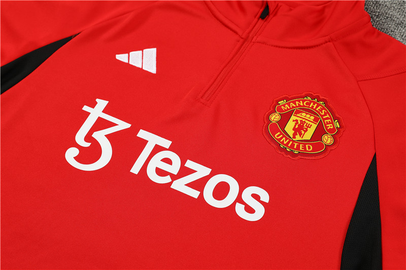 Manchester United 23-24 Long Sleeve Training Set -Red - SOCCERDEALSHOP