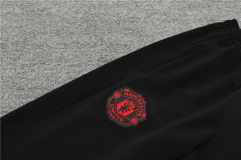 Manchester United 23-24 Jacket Training Tracksuit -White and Black - SOCCERDEALSHOP