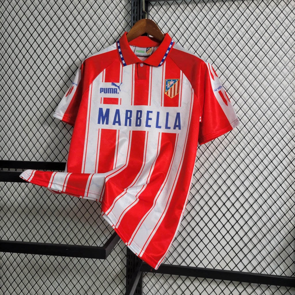 Retro Atletico Madrid 1994-95 Home Stadium Jersey - SOCCERDEALSHOP