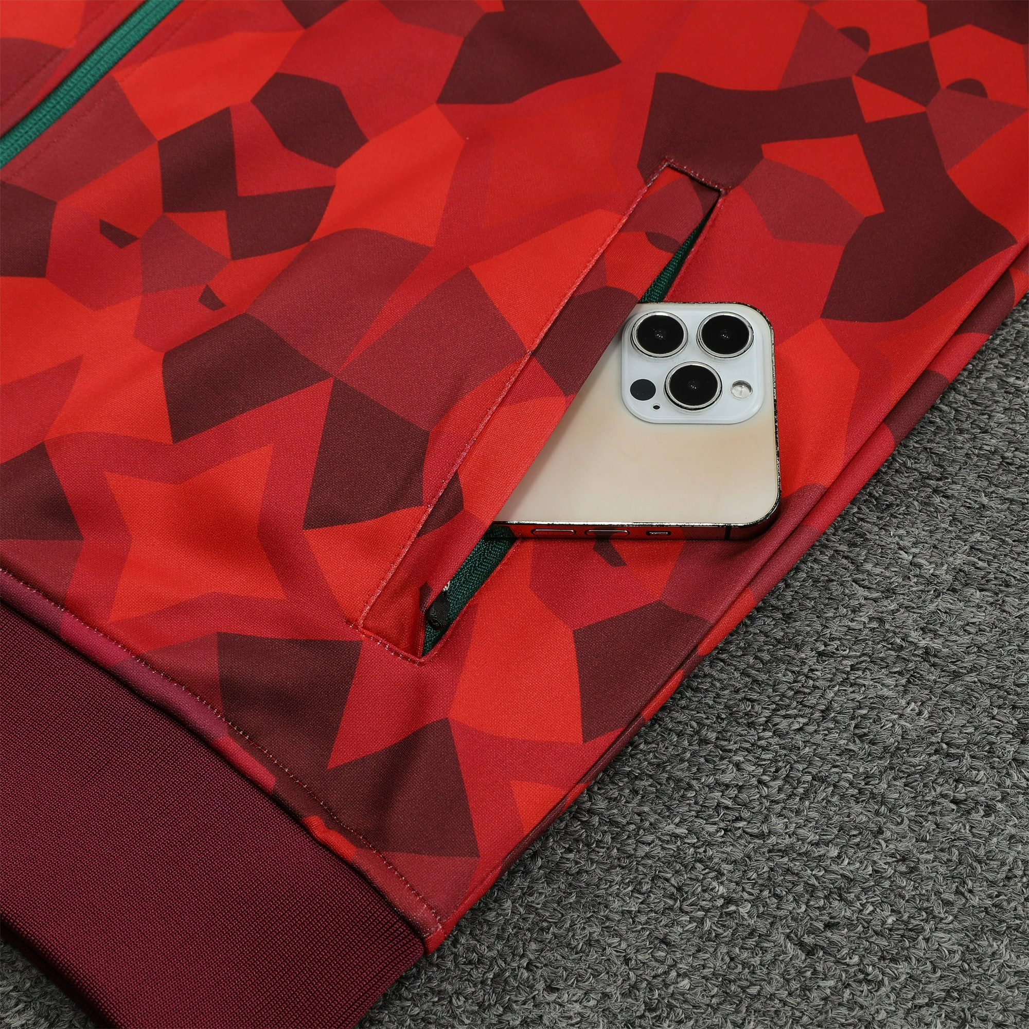 Morocco 23-24 Jacket Training Tracksuit - Red - SOCCERDEALSHOP