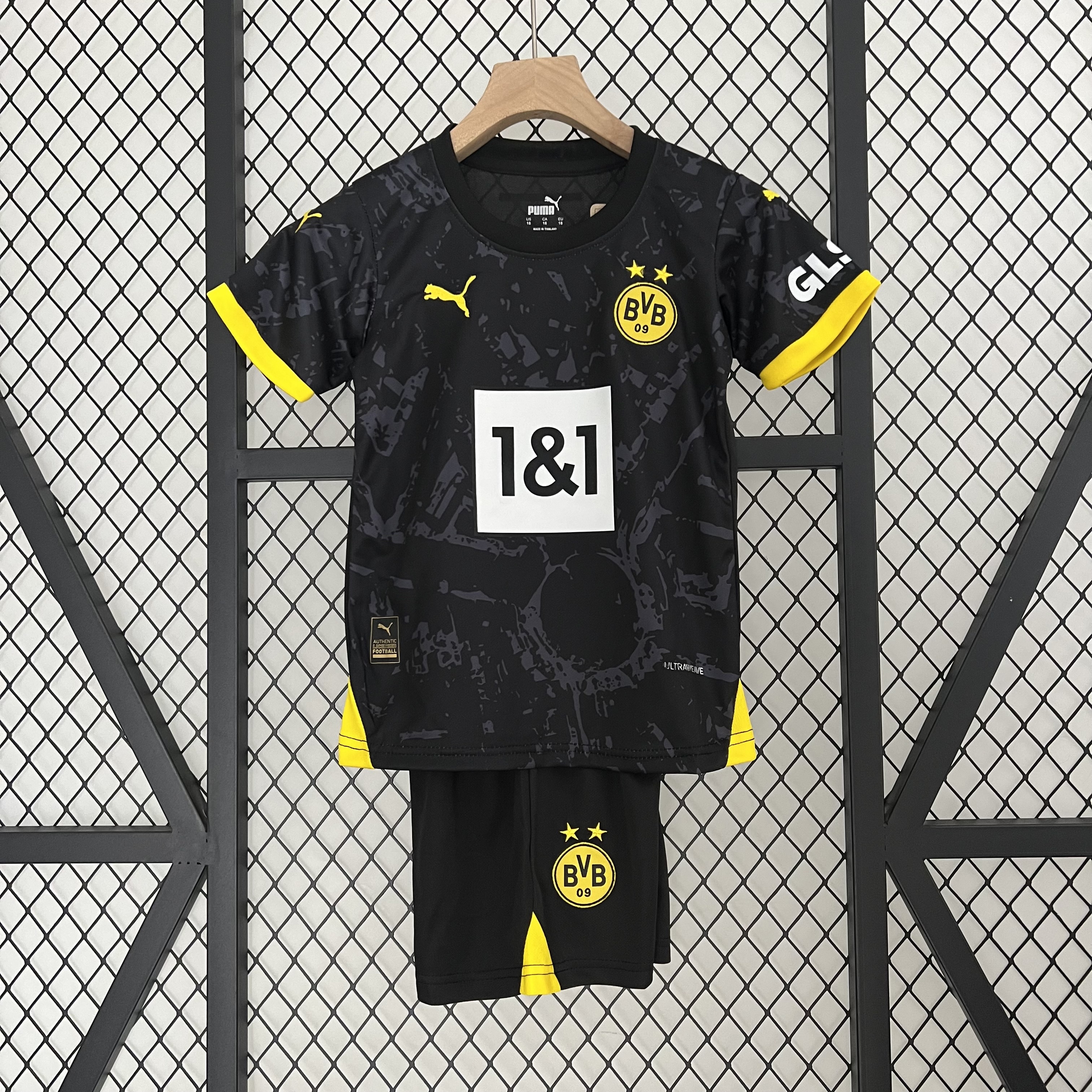Dortmund 23-24 Away Kids Kit - SOCCERDEALSHOP