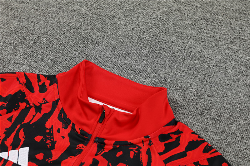 Manchester United 23-24 Long Sleeve Training Set -Red Camouflage - SOCCERDEALSHOP