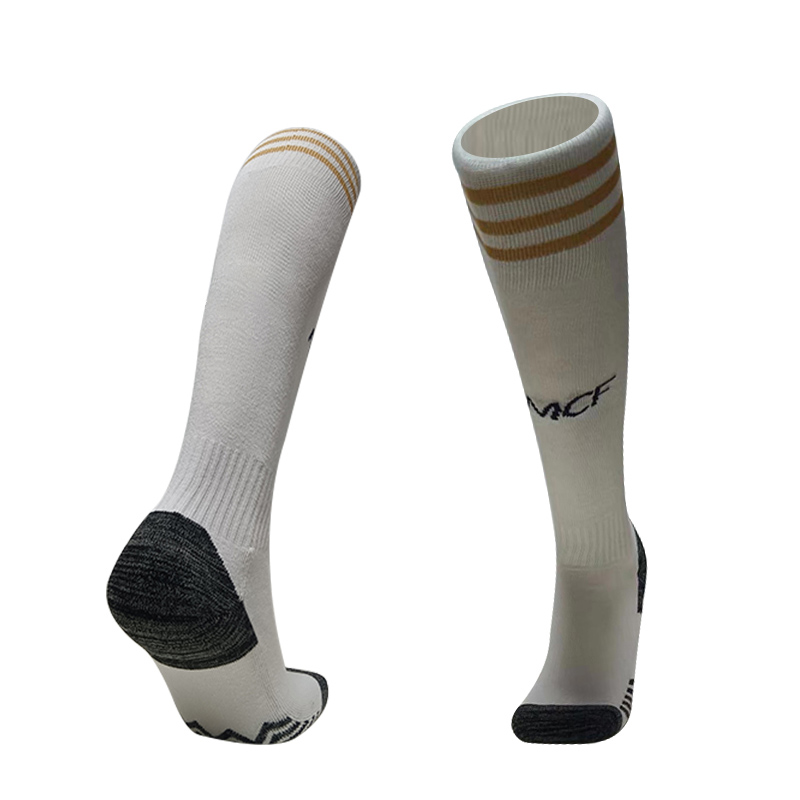 Real Madrid 23-24 Home Socks - White - SOCCERDEALSHOP