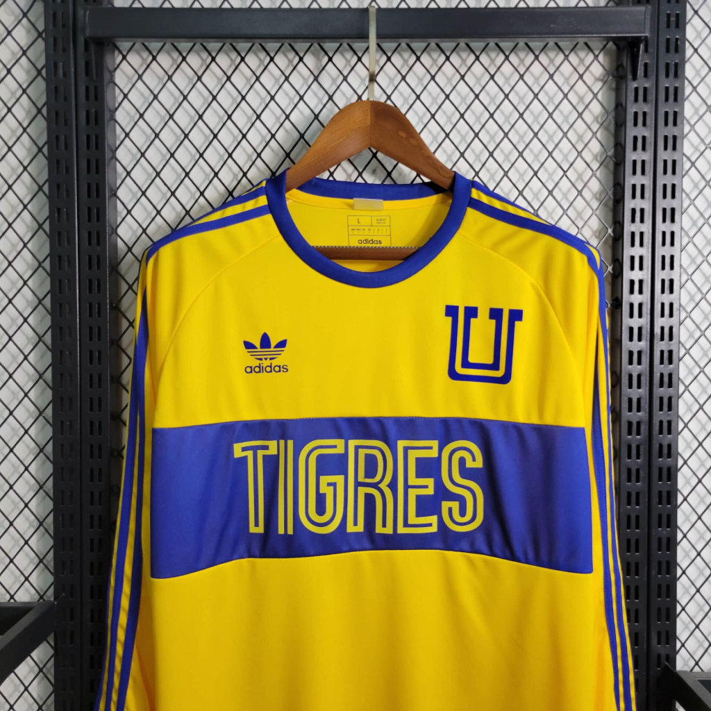 Tigres UANL 23-24 Home Stadium Long Sleeve Jersey - Fans Version - SOCCERDEALSHOP