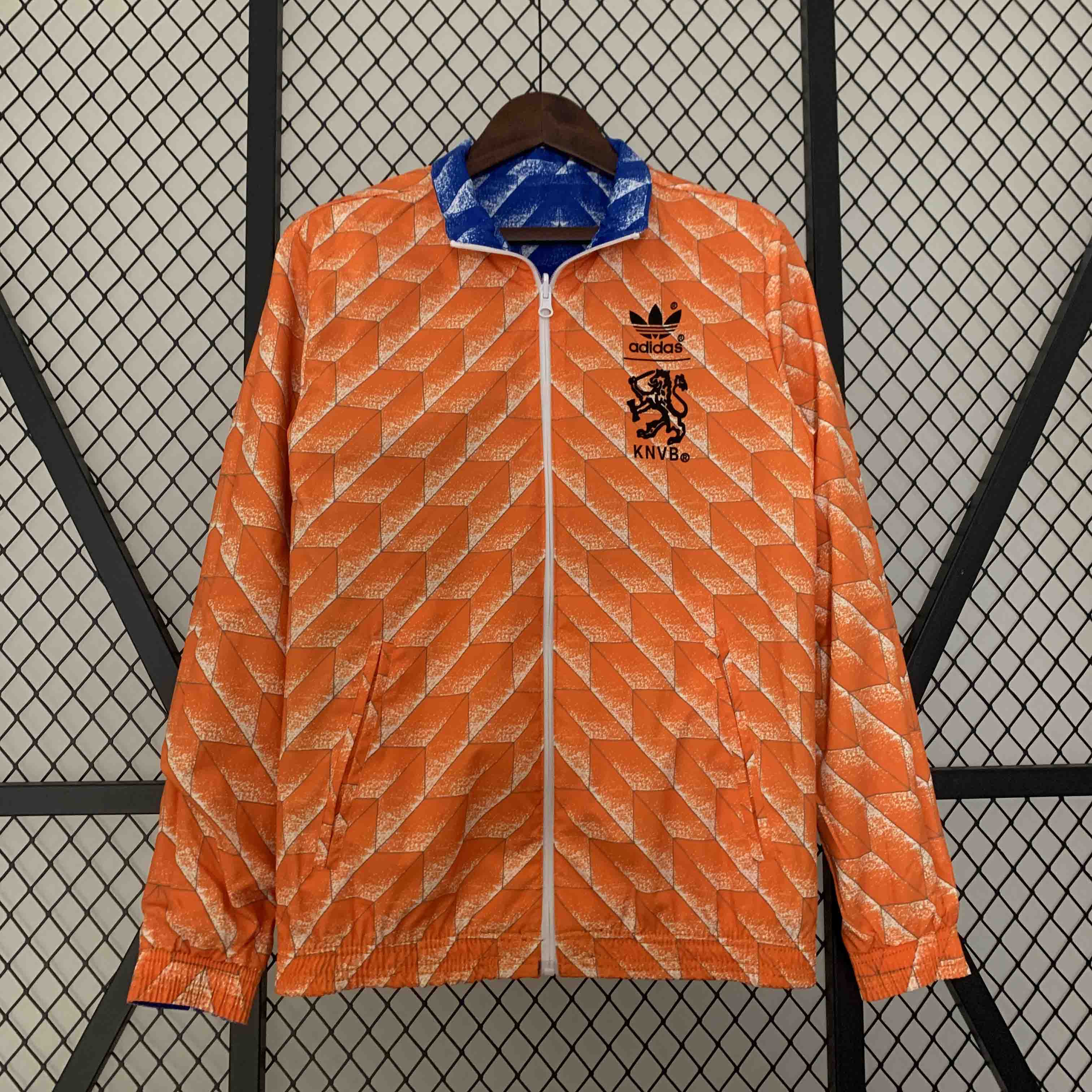 Netherlands 23-24 Double Sided Windbreaker - Orange & Blue - SOCCERDEALSHOP