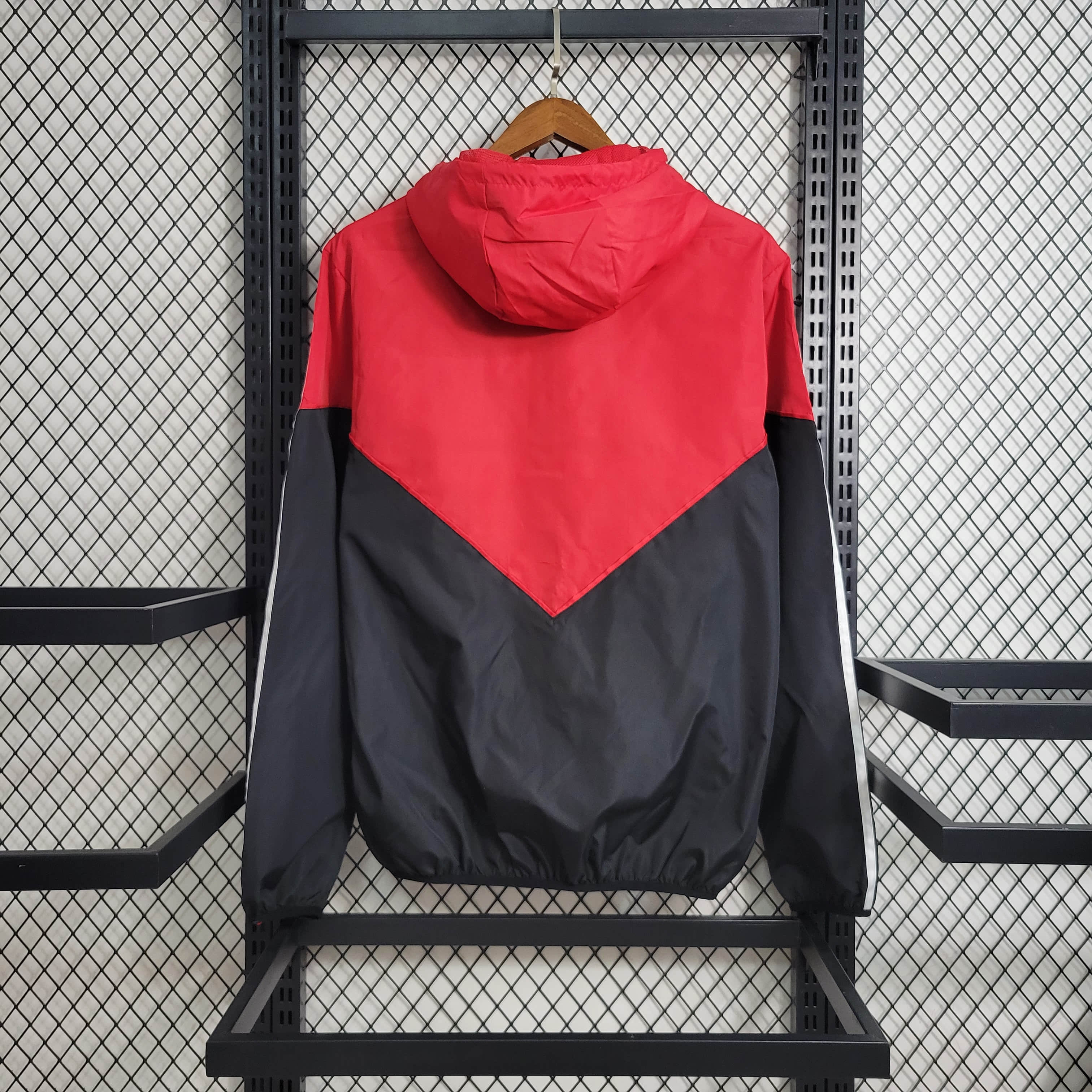 Manchester United 23-24 Windbreaker Jacket - Red & Black - SOCCERDEALSHOP