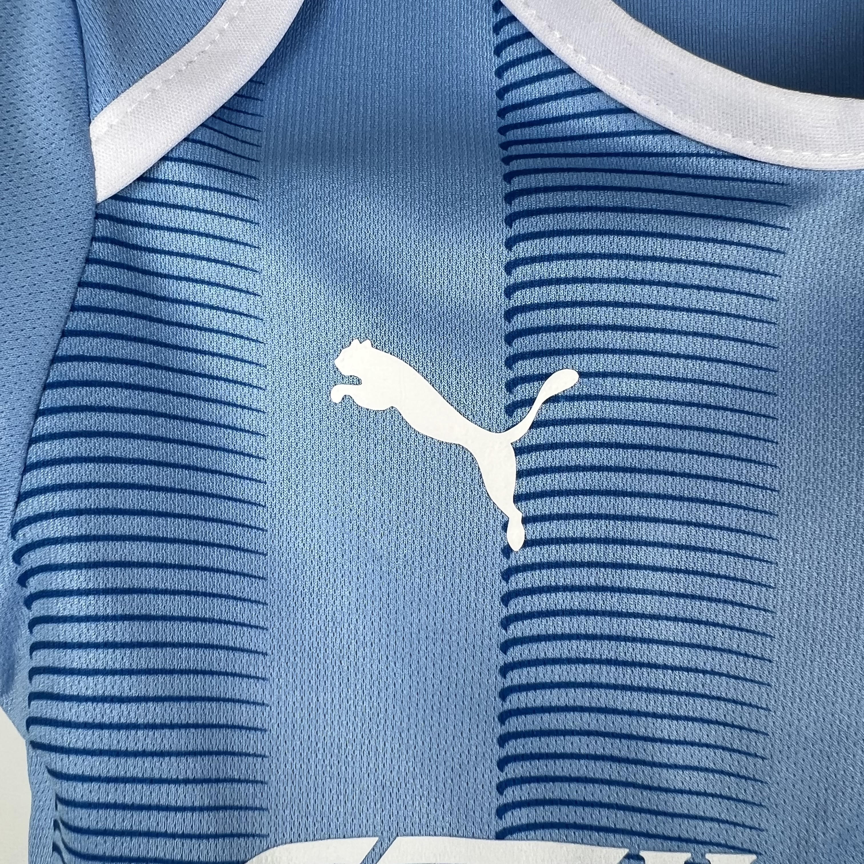 Manchester City 23-24 Home Stadium Baby Crawling Suit - SOCCERDEALSHOP