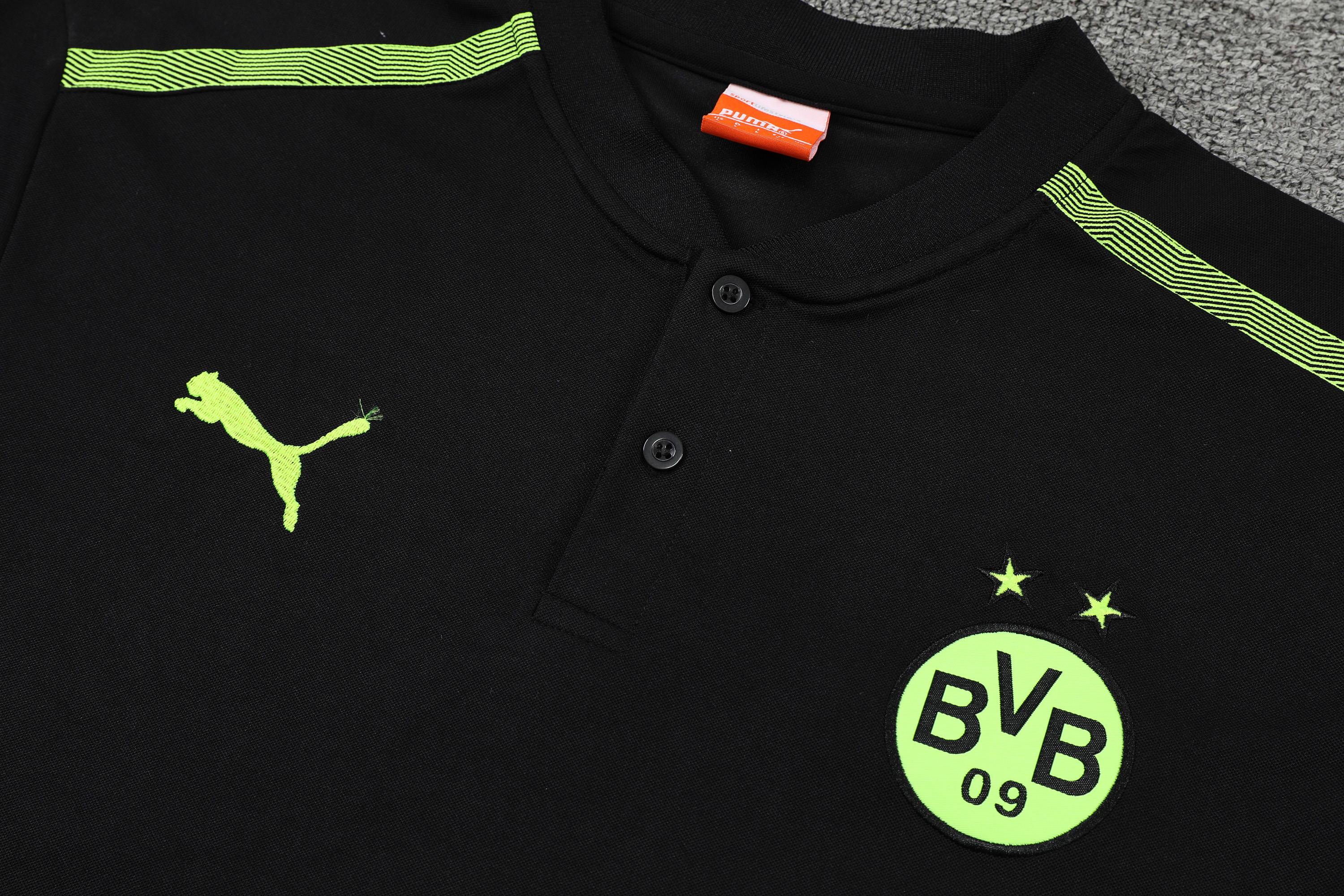 Dortmund POLO Black Short Sleeve Suit - SOCCERDEALSHOP
