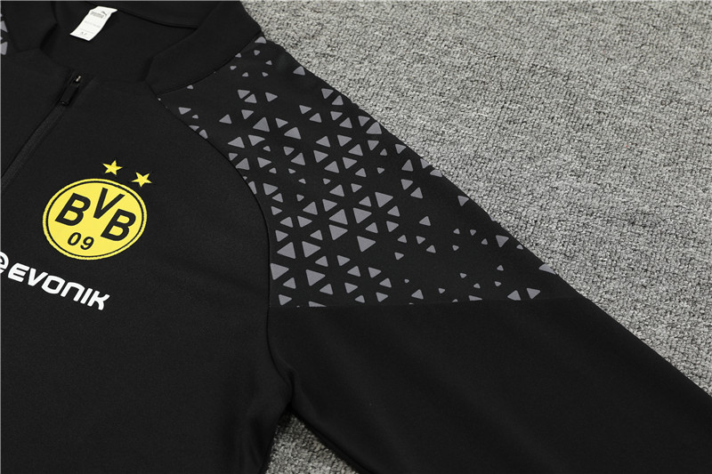 Dortmund 23-24 Long Sleeve Training Set -Black - SOCCERDEALSHOP