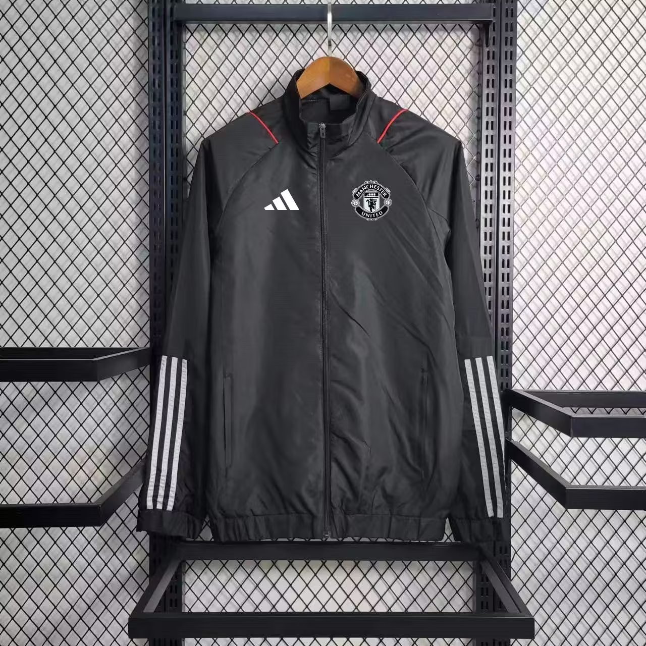 23-24 Manchester United Black Windbreaker S-XXL - SOCCERDEALSHOP