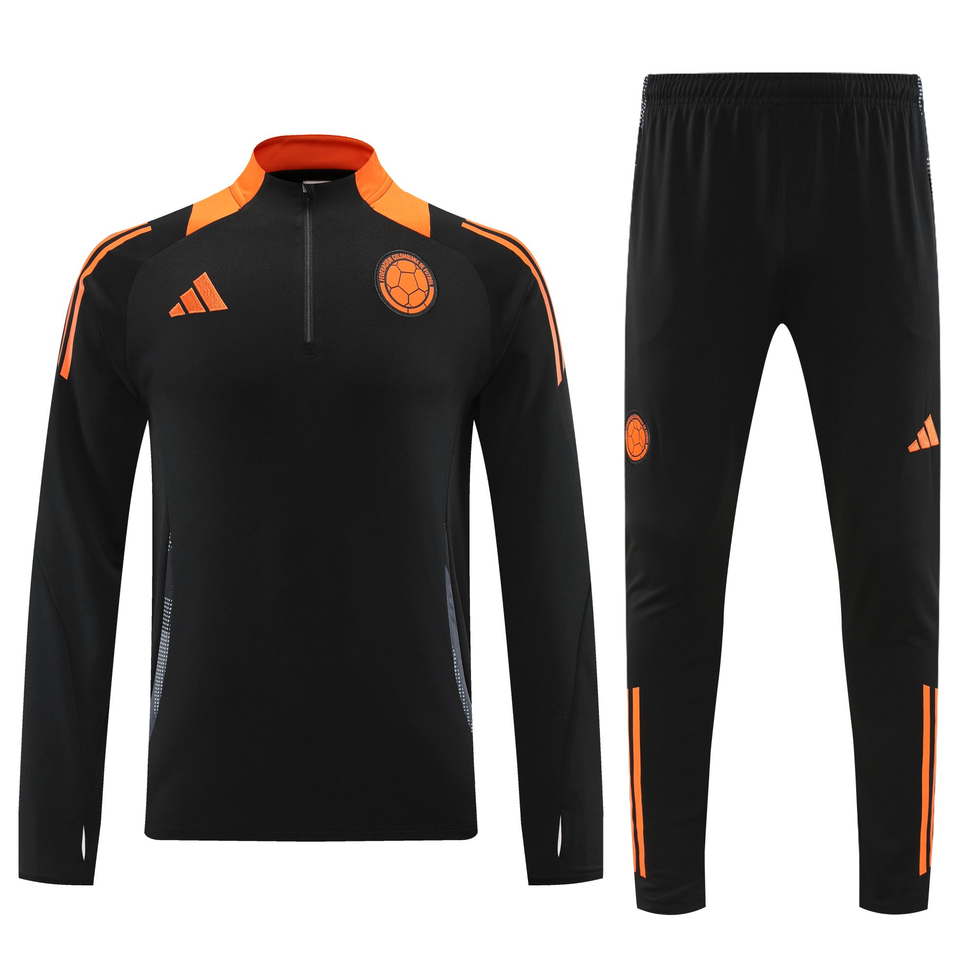 Colombia 2024 Long Sleeve Training Set - Black - SOCCERDEALSHOP
