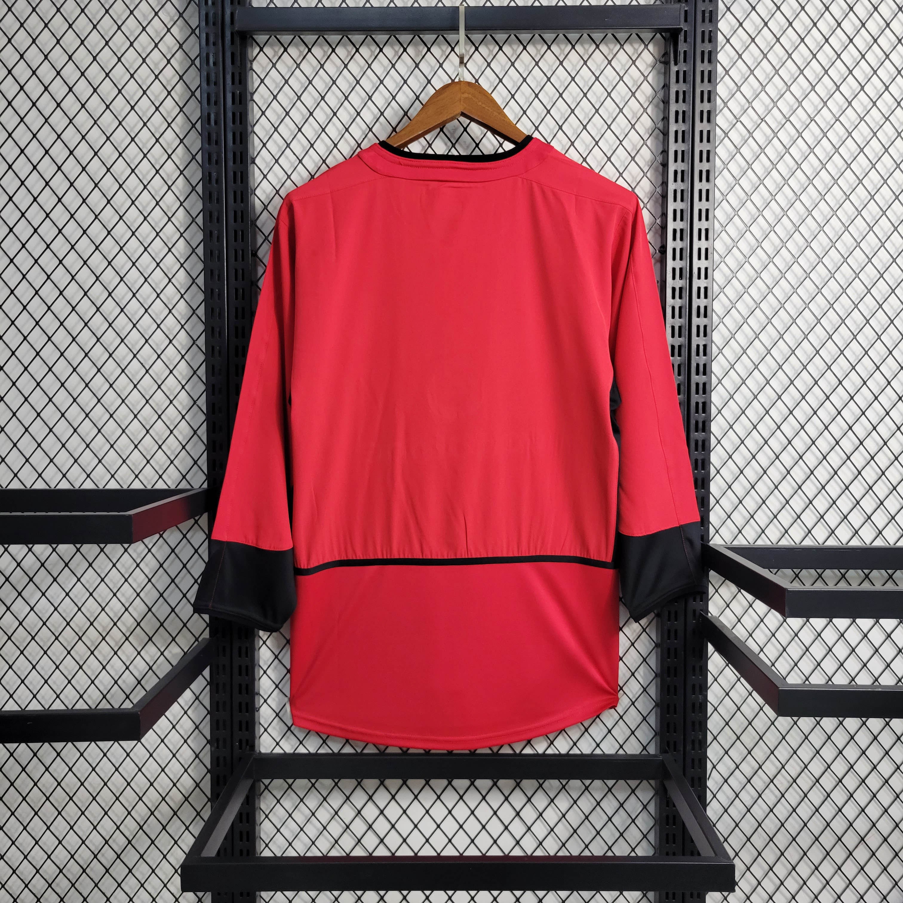 Manchester United Retro 02-04 Home Long Sleeve Jersey - SOCCERDEALSHOP