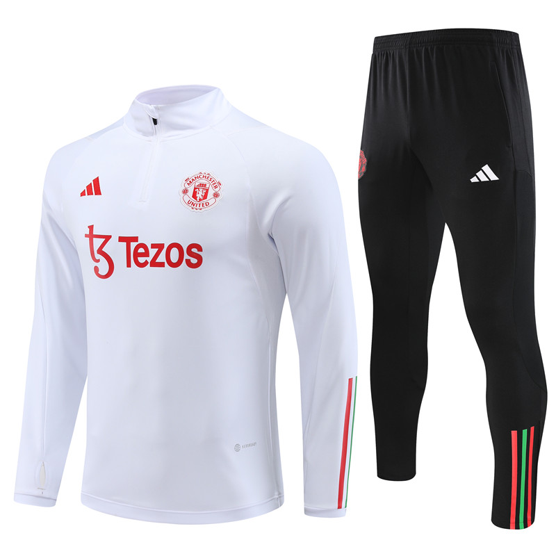23-24 Manchester United White Training suit - SOCCERDEALSHOP