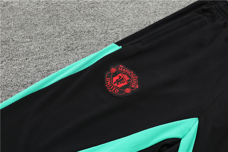 Manchester United 23-24 Kids Long Sleeve Training Set Black - SOCCERDEALSHOP