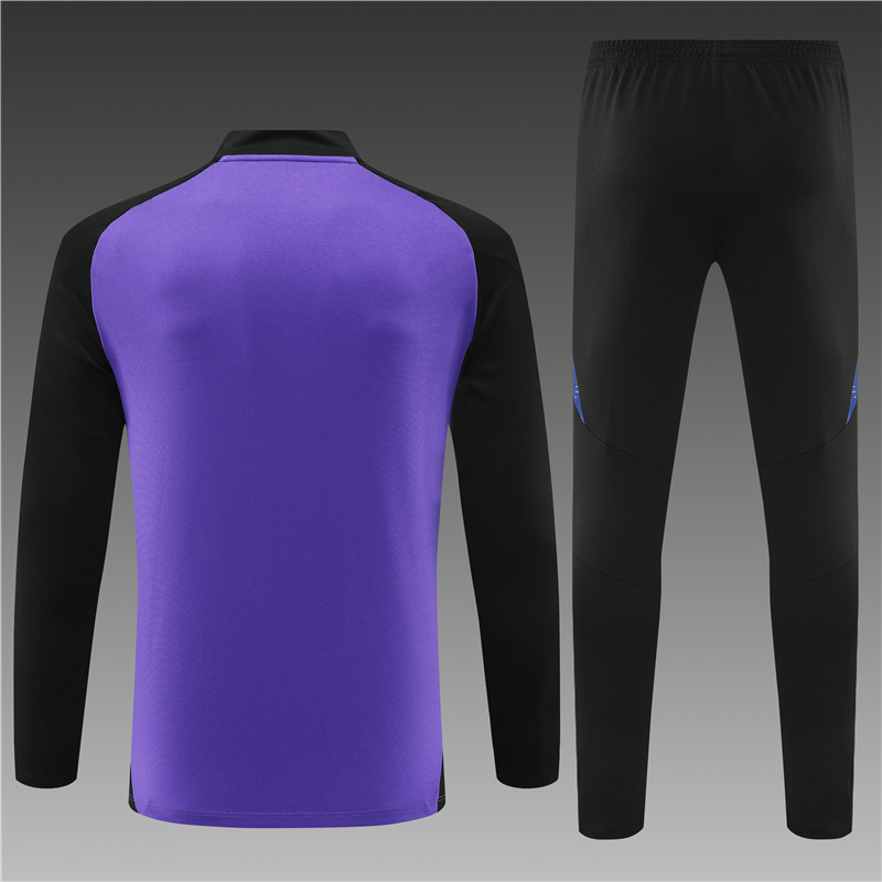 Germany 2024 Long Sleeve Training Set - Purple With Black - SOCCERDEALSHOP