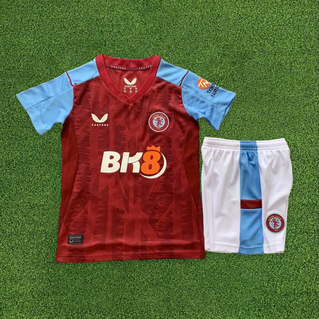 Aston Villa 23-24 Home Kids Kit - SOCCERDEALSHOP