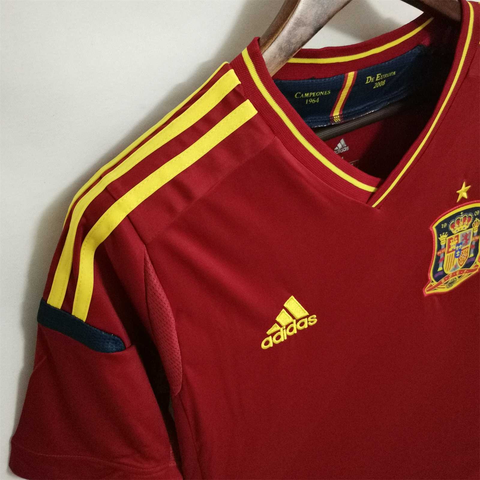 Retro Spain 2012 Home Stadium Jersey - SOCCERDEALSHOP