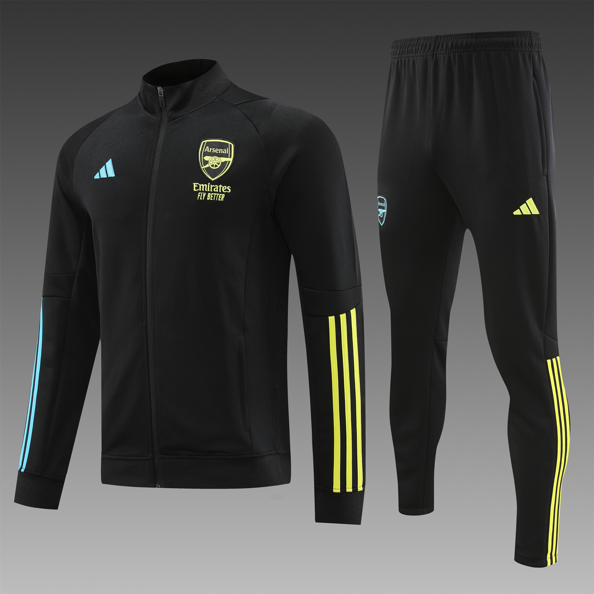Arsenal 23-24 Jacket Training Tracksuit Black - SOCCERDEALSHOP
