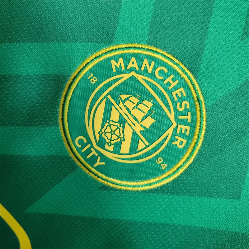 Manchester City 23-24 Green Goalkeeper Jersey - Fans Version - SOCCERDEALSHOP
