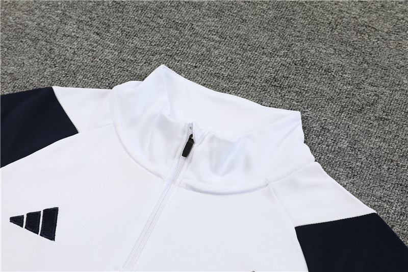 Real Madrid 23-24 Long Sleeve Training Set -White - SOCCERDEALSHOP