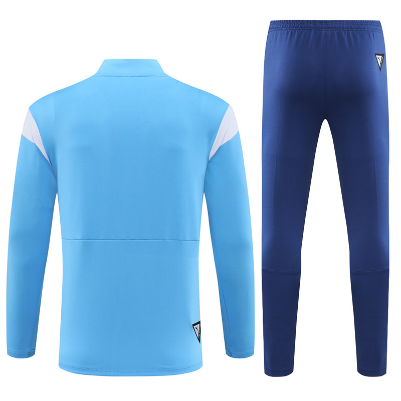 Marseille 23-24 Long Sleeve Training Set -Blue and White - SOCCERDEALSHOP
