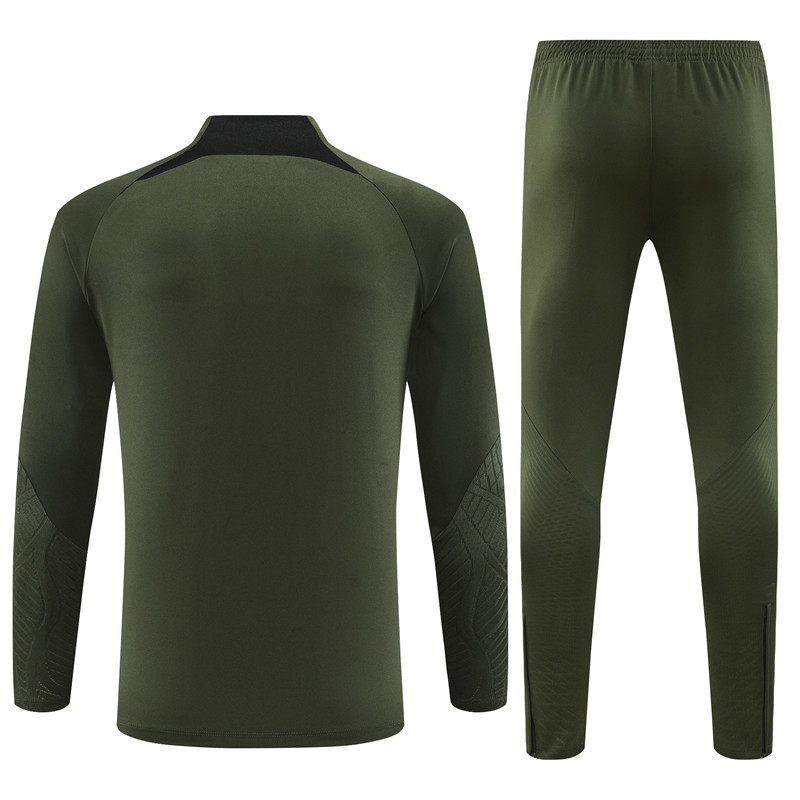 B.A.R.S.A 23-24 Kids Long Sleeve Training Set Olive Drab - SOCCERDEALSHOP