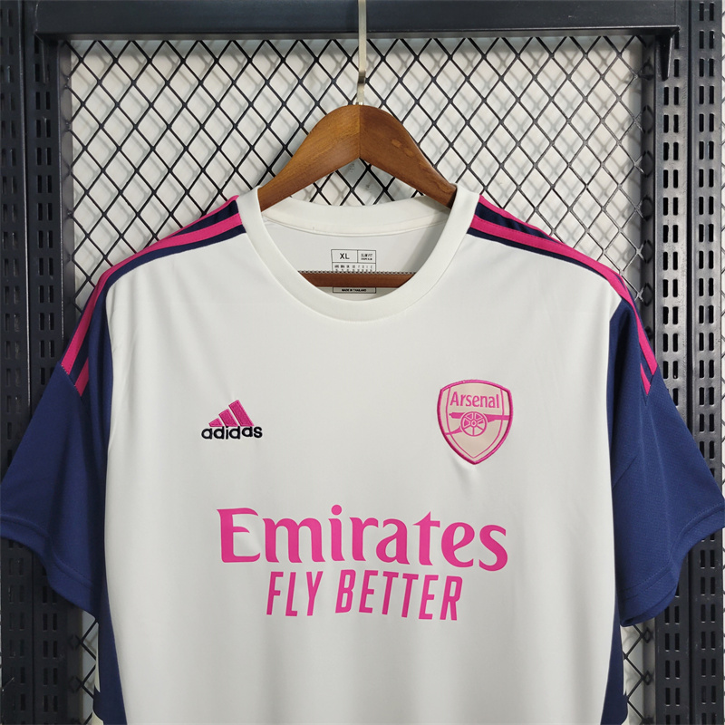 Arsenal 23/24 White Training Jersey - Fans Version - SOCCERDEALSHOP
