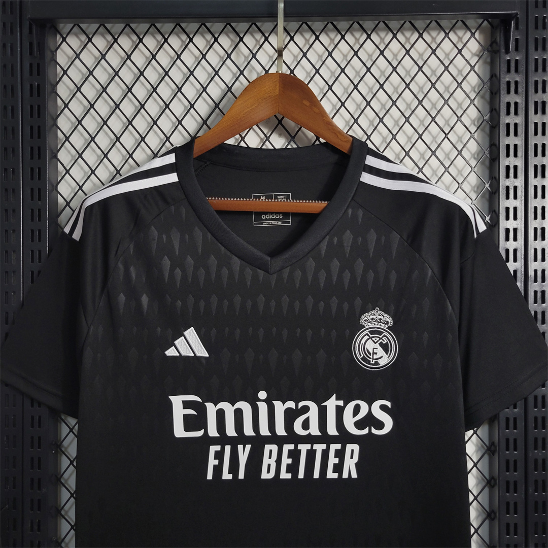 Real Madrid 23-24 Black Goalkeeper Jersey - Fans Version - SOCCERDEALSHOP