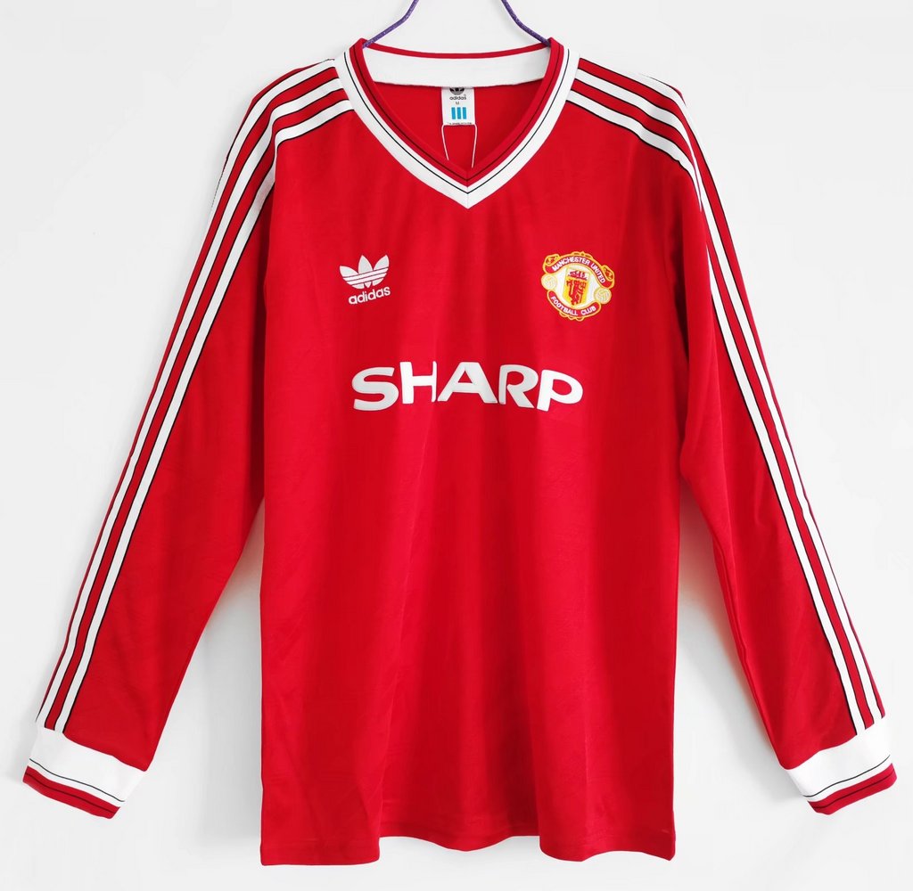 Manchester United Retro 86-88 Home Long Sleeve Jersey - SOCCERDEALSHOP
