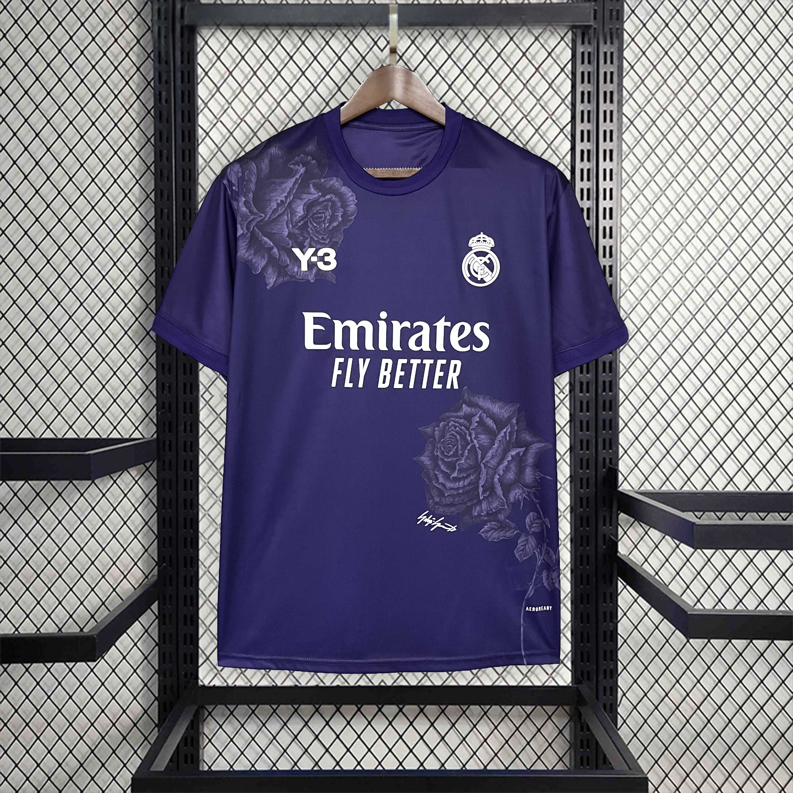 Real Madrid 23-24 Y3 Purple Special Edition Jersey - Fans Version - SOCCERDEALSHOP