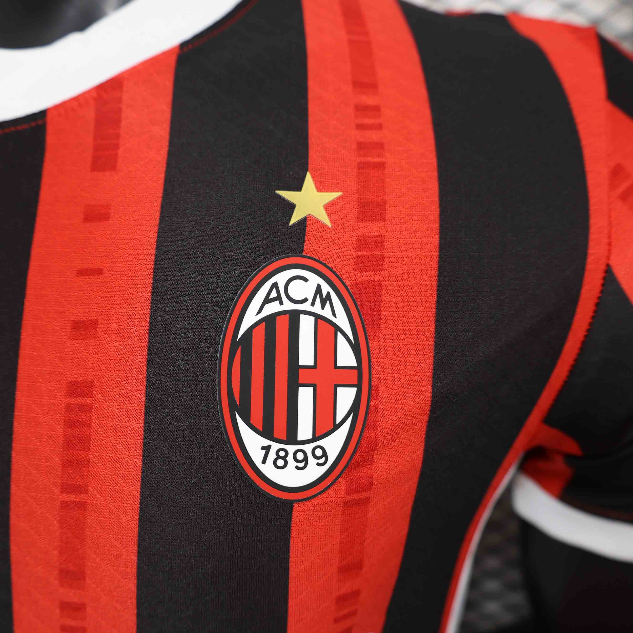 AC Milan 24-25 Home Stadium Jersey - Player Version - SOCCERDEALSHOP