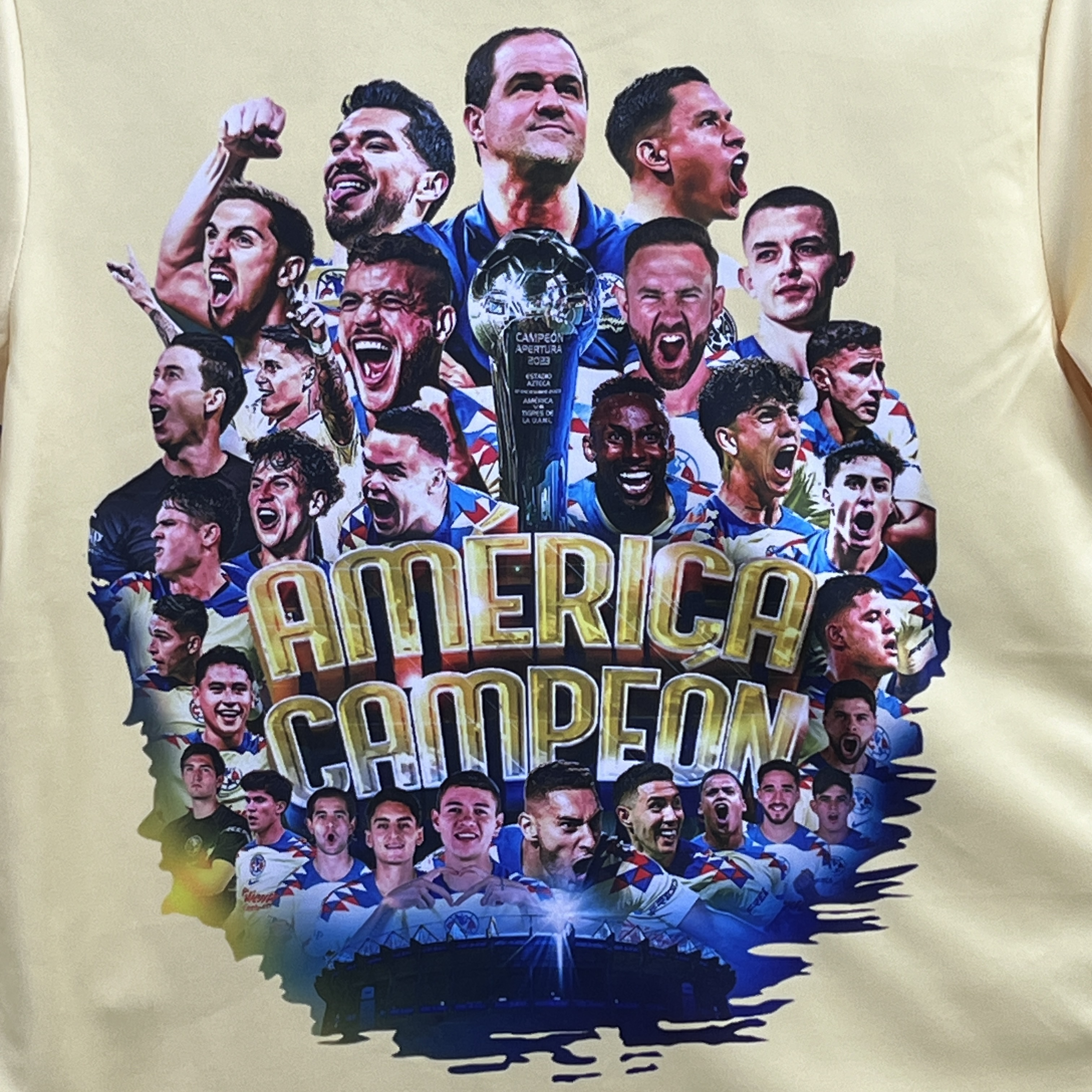 América 23-24 Champion Commemorative Edition Jersey - Fans Version - Yellow - SOCCERDEALSHOP