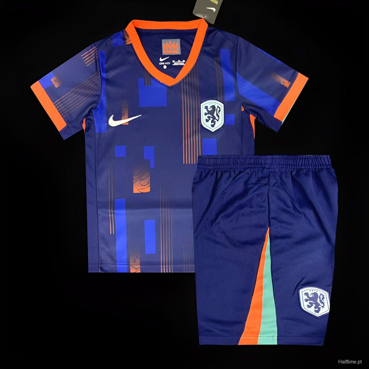 Netherlands 2024 Away Stadium Kids Kit - SOCCERDEALSHOP