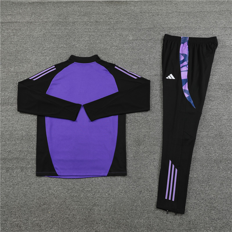Germany 2024 Long Sleeve Training Set - Purple With Black - SOCCERDEALSHOP