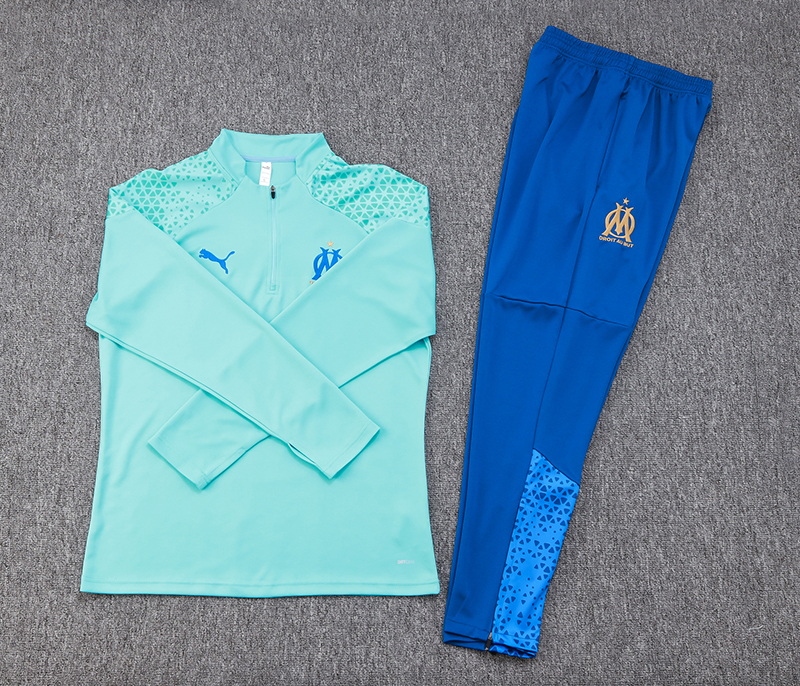 Marseille 23-24 Long Sleeve Training Set -Light Blue - SOCCERDEALSHOP