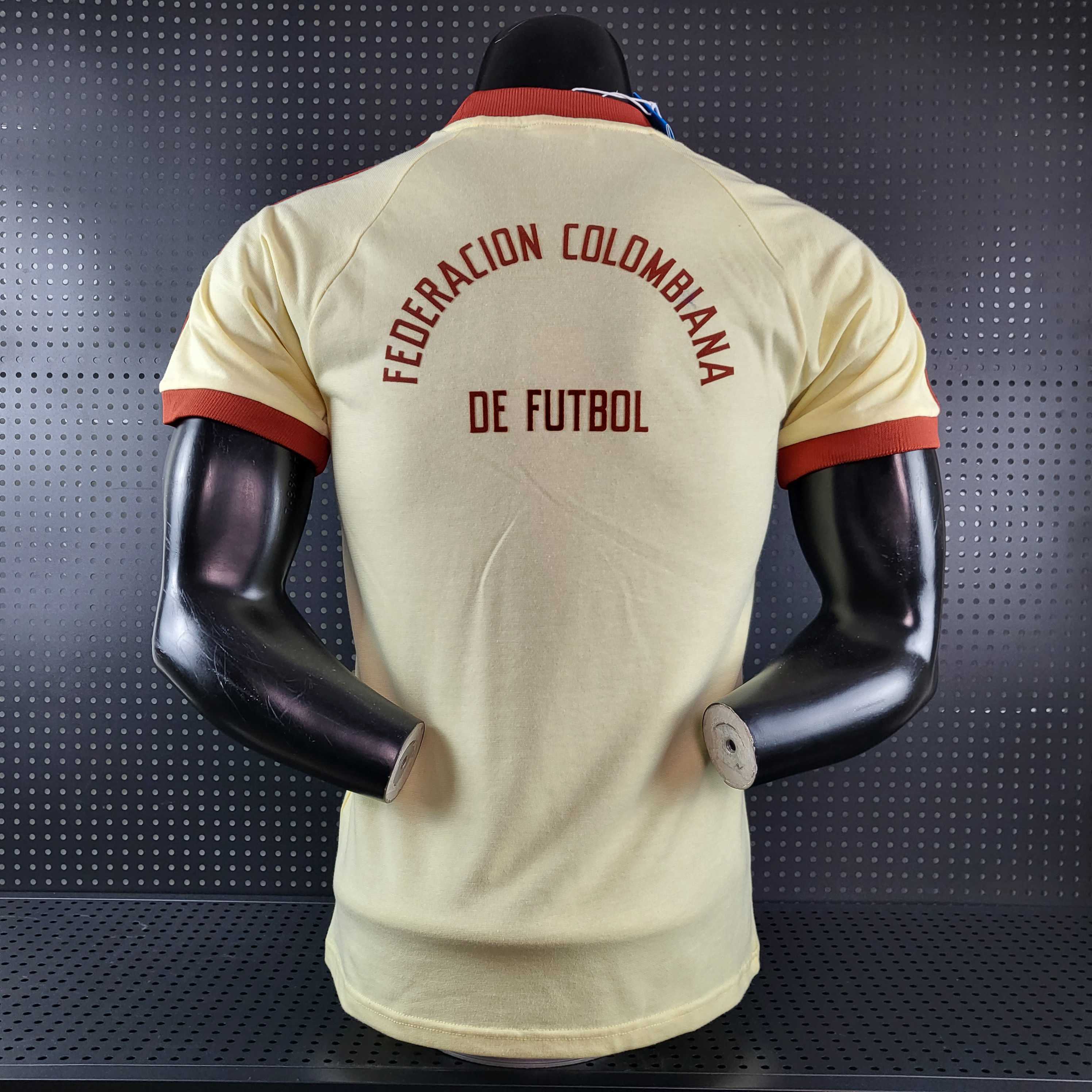 Colombia 2024 Classic Originals 3-Stripes Casual Shirt - Player Version - SOCCERDEALSHOP