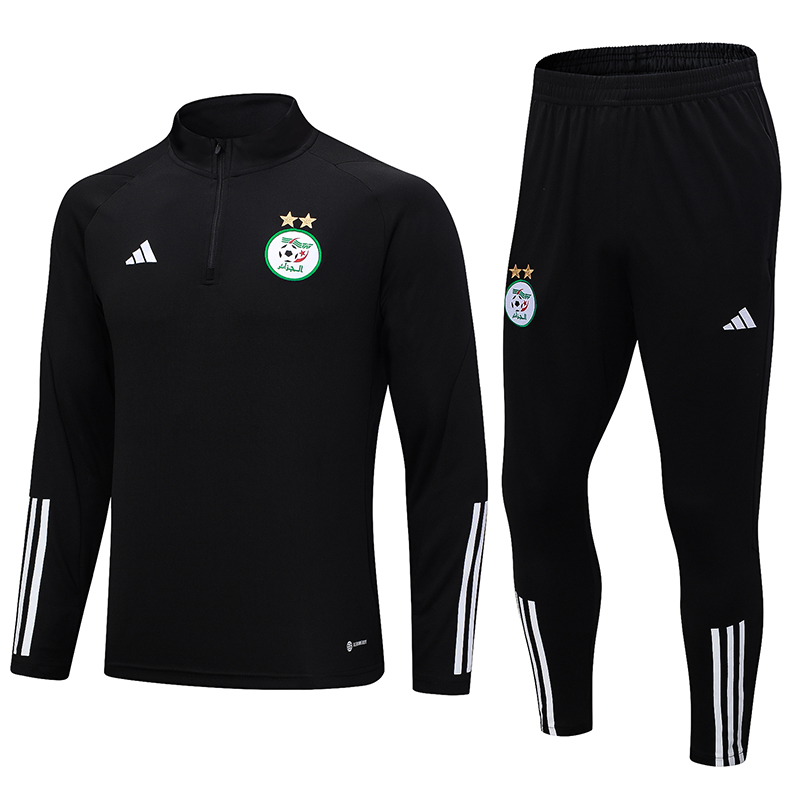 Algeria Olympic TEAM 23-24 Long Sleeve Training Set -Black - SOCCERDEALSHOP