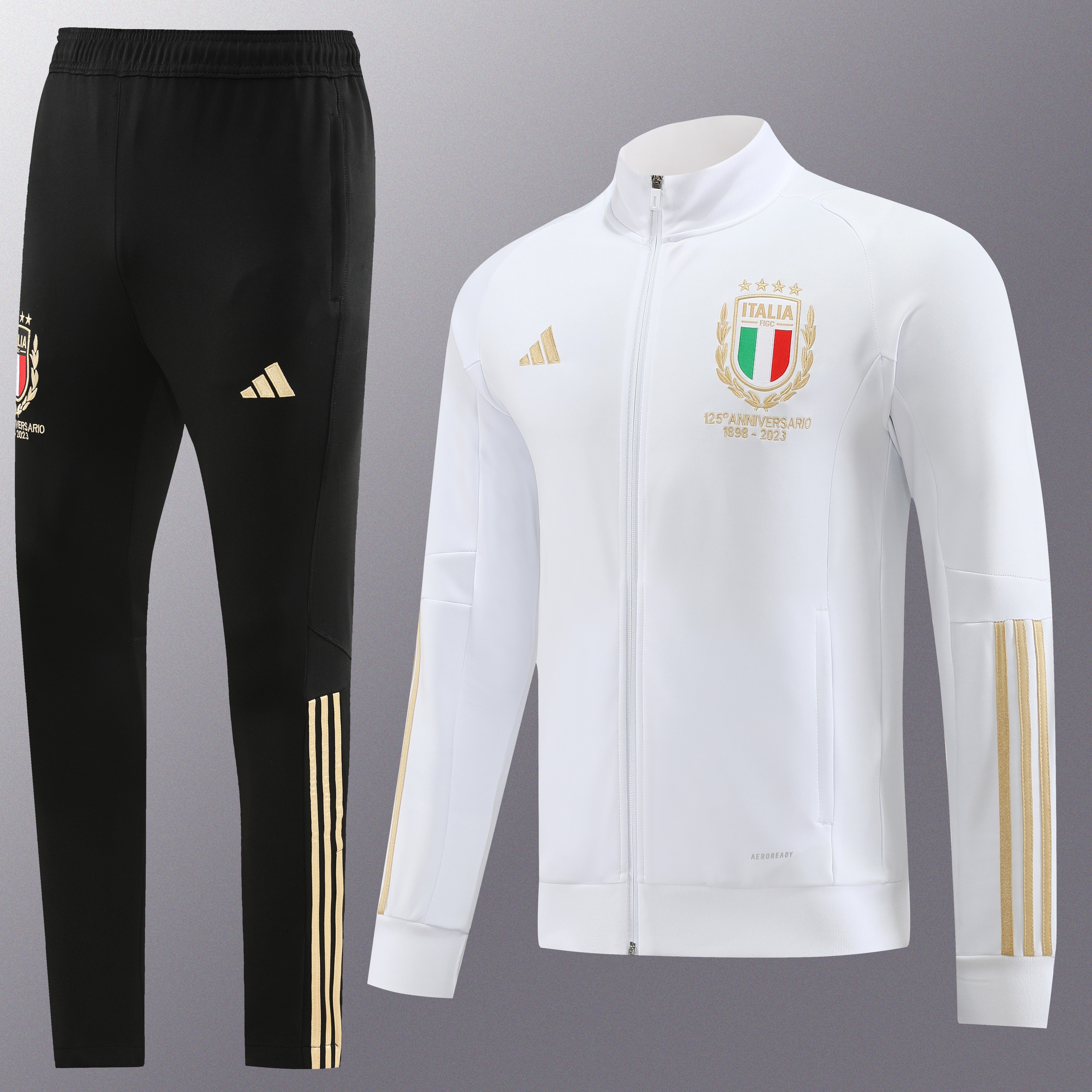 Italy 23-24 Jacket Training Tracksuit - White - SOCCERDEALSHOP