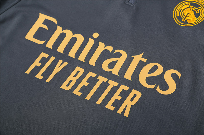 Real Madrid 23-24 Long Sleeve Training Set -Dark Grey - SOCCERDEALSHOP