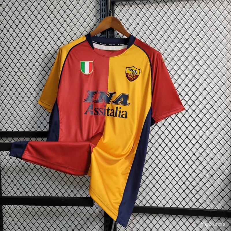 Retro Roma 2001-02 European Home Jersey - SOCCERDEALSHOP